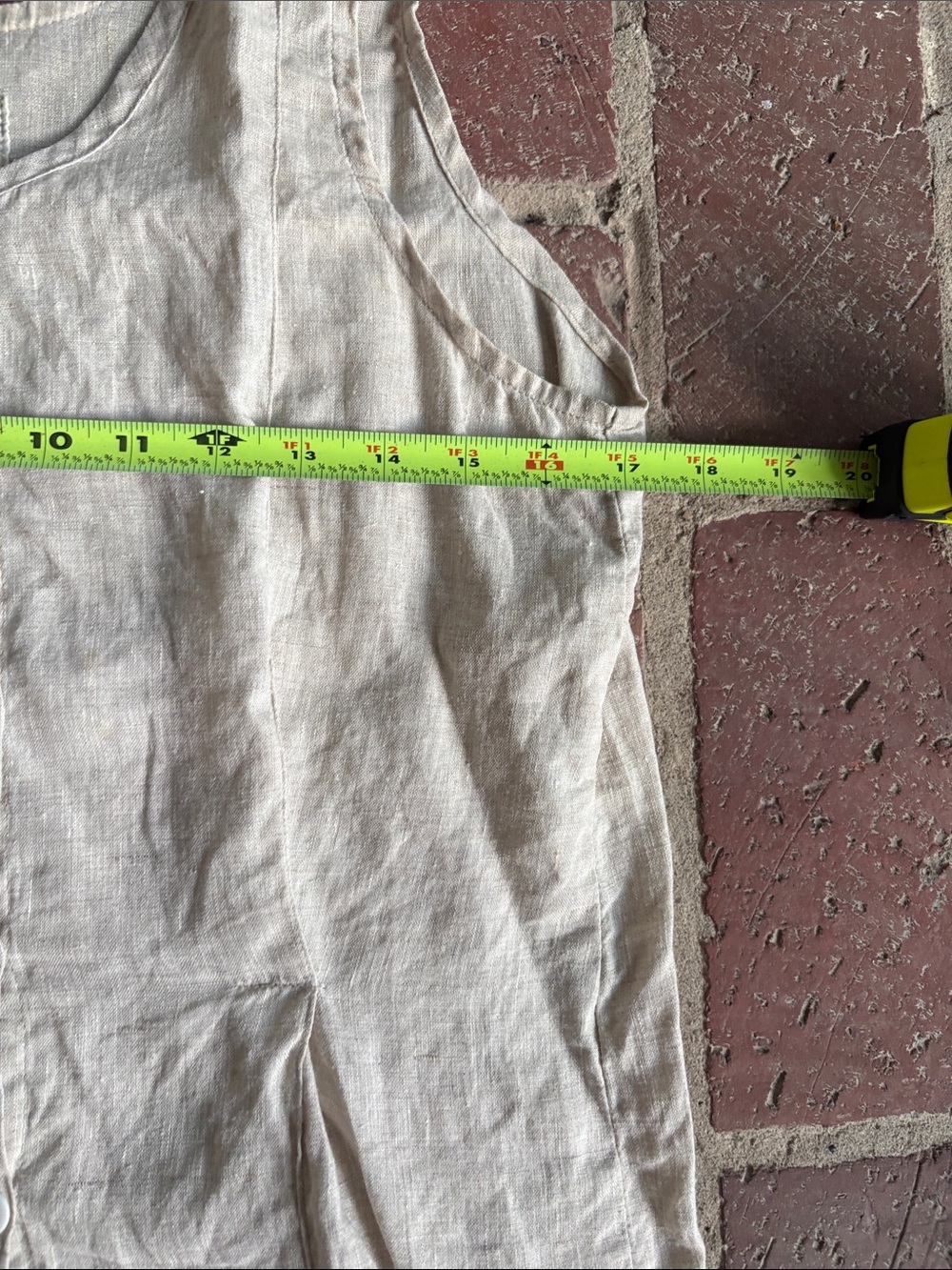 Flax Linen Sleevless Button Down Top - Picture 6 of 7